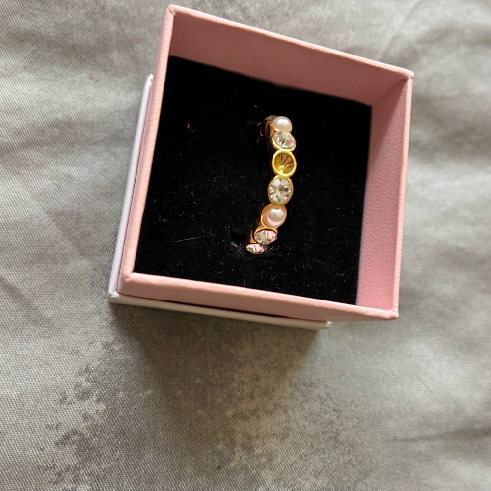 Kurt Geiger Gold and Pearl Women's Ring